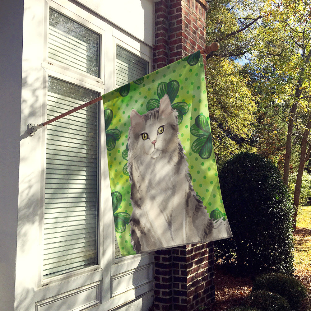 Ragamuffin Shamrock House Flag 28x40 Porch Sleeve Pole Decorative Outside Yard Banner Artwork Wall Hanging, Polyester