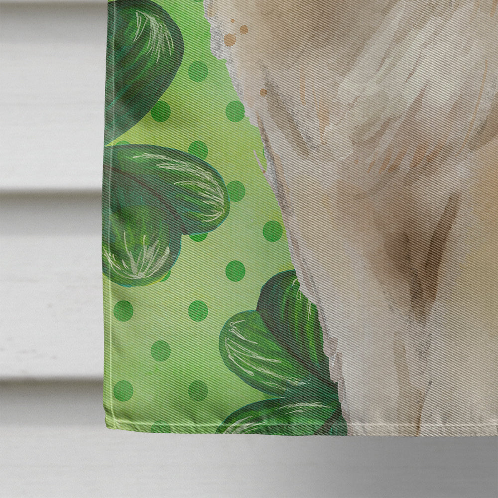 Ragdoll Shamrock House Flag 28x40 Porch Sleeve Pole Decorative Outside Yard Banner Artwork Wall Hanging, Polyester
