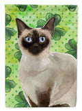 Siamese Shamrock House Flag 28x40 Porch Sleeve Pole Decorative Outside Yard Banner Artwork Wall Hanging, Polyester