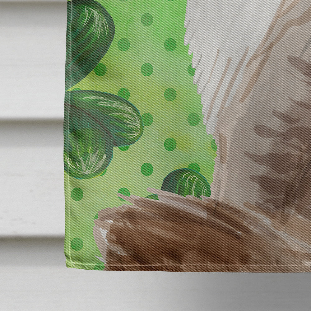 Siberian Shamrock House Flag 28x40 Porch Sleeve Pole Decorative Outside Yard Banner Artwork Wall Hanging, Polyester