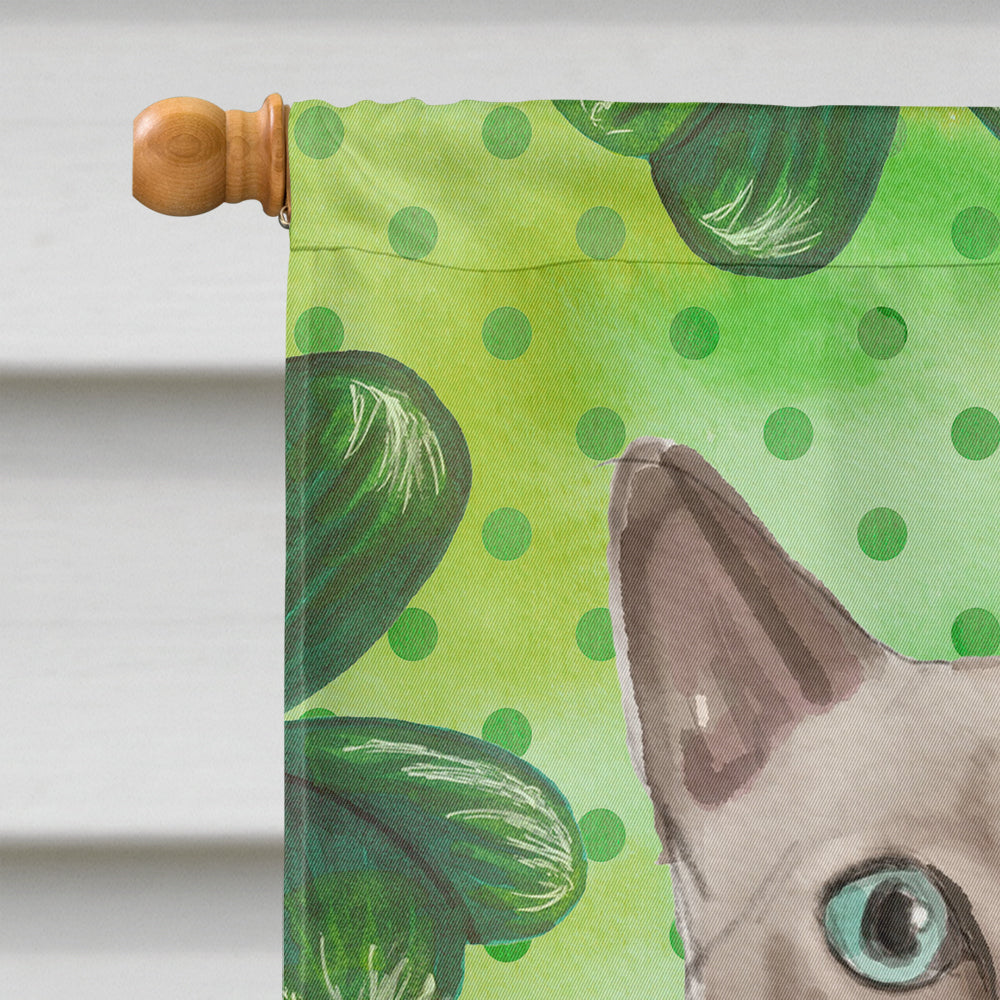 Tonkinese Shamrock House Flag 28x40 Porch Sleeve Pole Decorative Outside Yard Banner Artwork Wall Hanging, Polyester