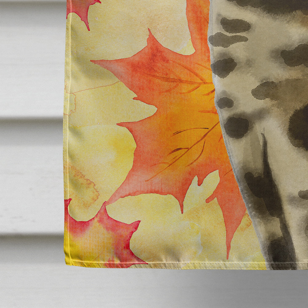 Bengal Fall Leaves House Flag 28x40 Porch Sleeve Pole Decorative Outside Yard Banner Artwork Wall Hanging, Polyester