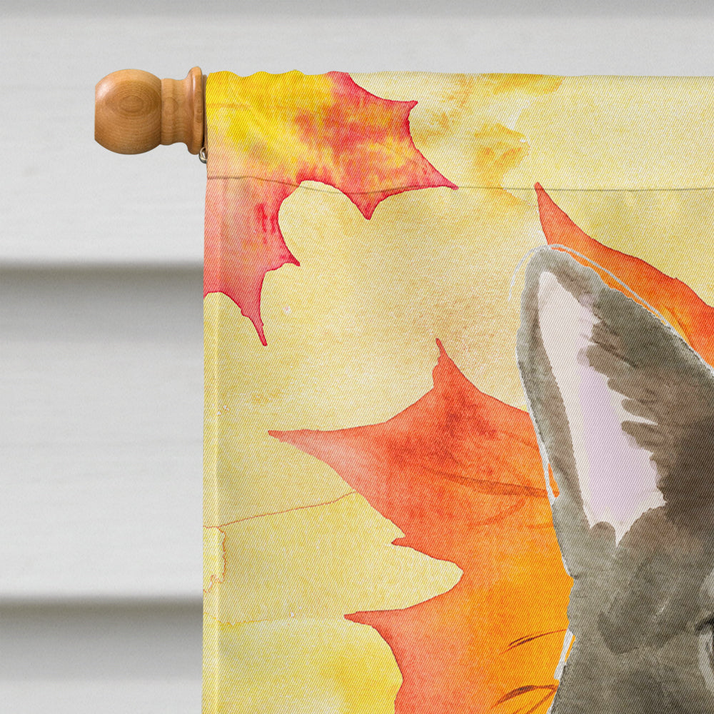 Bombay Fall Leaves House Flag 28x40 Porch Sleeve Pole Decorative Outside Yard Banner Artwork Wall Hanging, Polyester