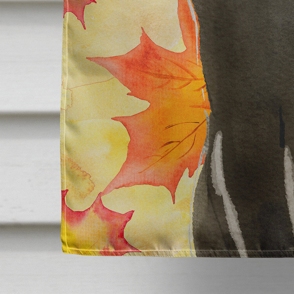 Bombay Fall Leaves House Flag 28x40 Porch Sleeve Pole Decorative Outside Yard Banner Artwork Wall Hanging, Polyester