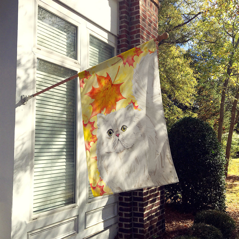 Persian Fall Leaves House Flag 28x40 Porch Sleeve Pole Decorative Outside Yard Banner Artwork Wall Hanging, Polyester