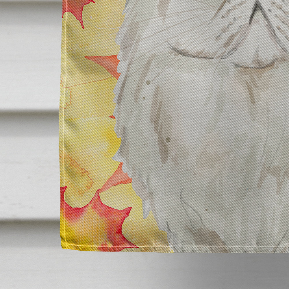 Persian Fall Leaves House Flag 28x40 Porch Sleeve Pole Decorative Outside Yard Banner Artwork Wall Hanging, Polyester