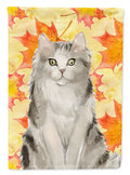 Ragamuffin Fall Leaves House Flag 28x40 Porch Sleeve Pole Decorative Outside Yard Banner Artwork Wall Hanging, Polyester