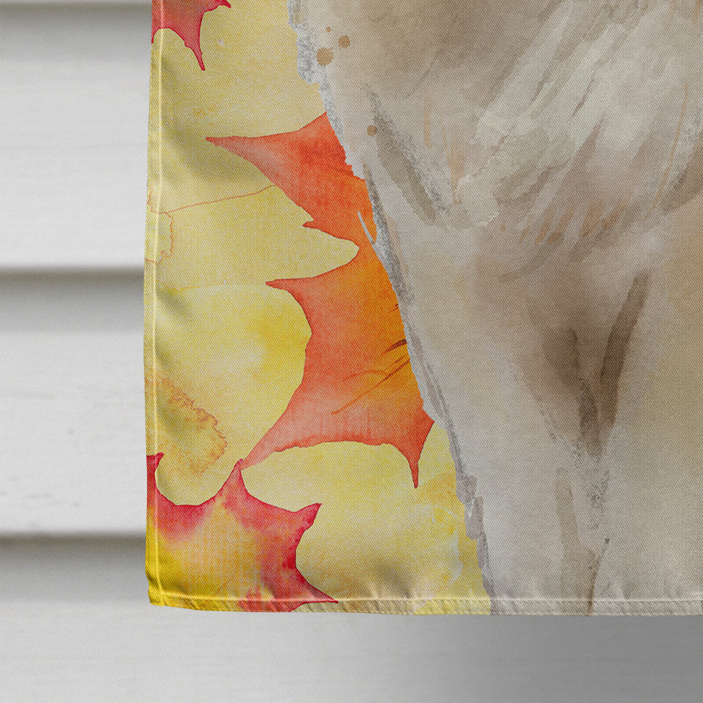 Ragdoll Fall Leaves House Flag 28x40 Porch Sleeve Pole Decorative Outside Yard Banner Artwork Wall Hanging, Polyester