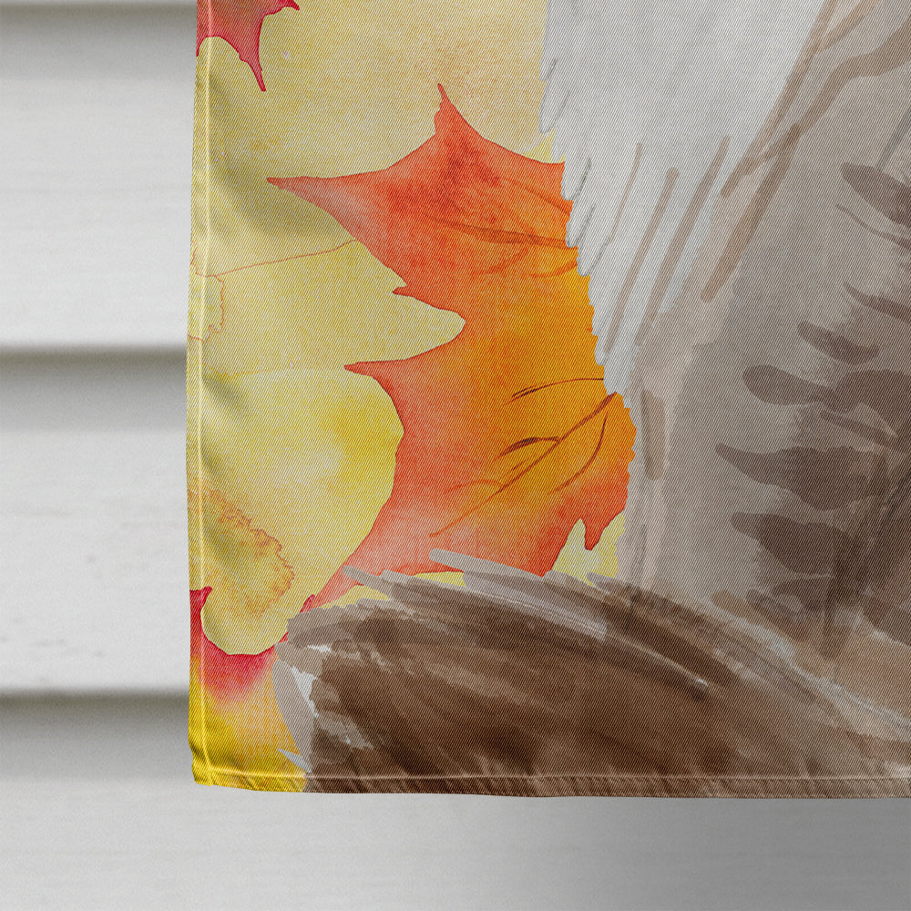 Siberian Fall Leaves House Flag 28x40 Porch Sleeve Pole Decorative Outside Yard Banner Artwork Wall Hanging, Polyester