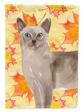 Tonkinese Fall Leaves House Flag 28x40 Porch Sleeve Pole Decorative Outside Yard Banner Artwork Wall Hanging, Polyester