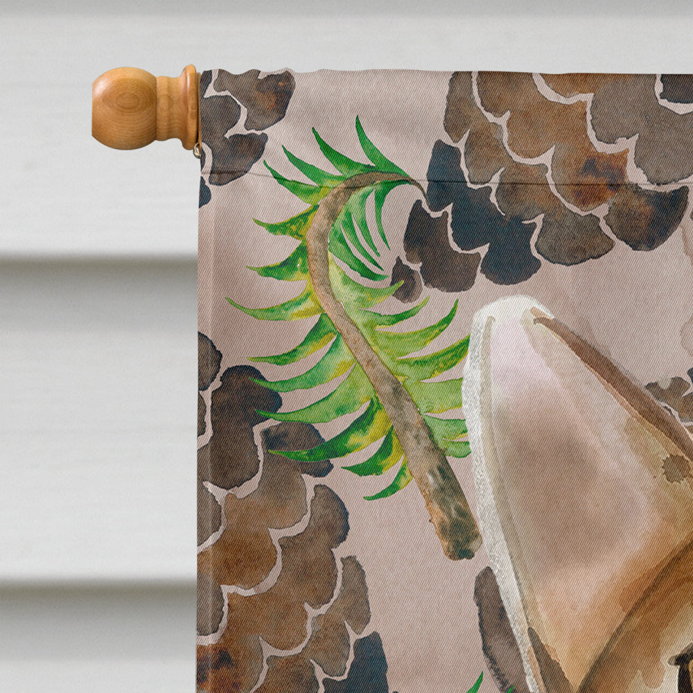 Abyssinian Pine Cones House Flag 28x40 Porch Sleeve Pole Decorative Outside Yard Banner Artwork Wall Hanging, Polyester