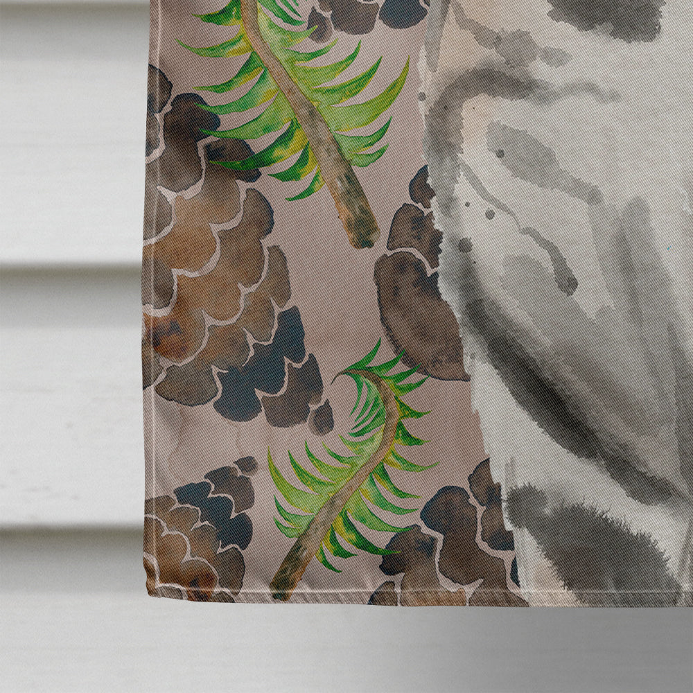 American Shorthair Pine Cones House Flag 28x40 Porch Sleeve Pole Decorative Outside Yard Banner Artwork Wall Hanging, Polyester