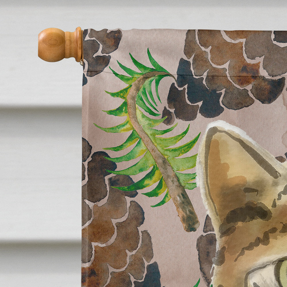 Bengal Pine Cones House Flag 28x40 Porch Sleeve Pole Decorative Outside Yard Banner Artwork Wall Hanging, Polyester
