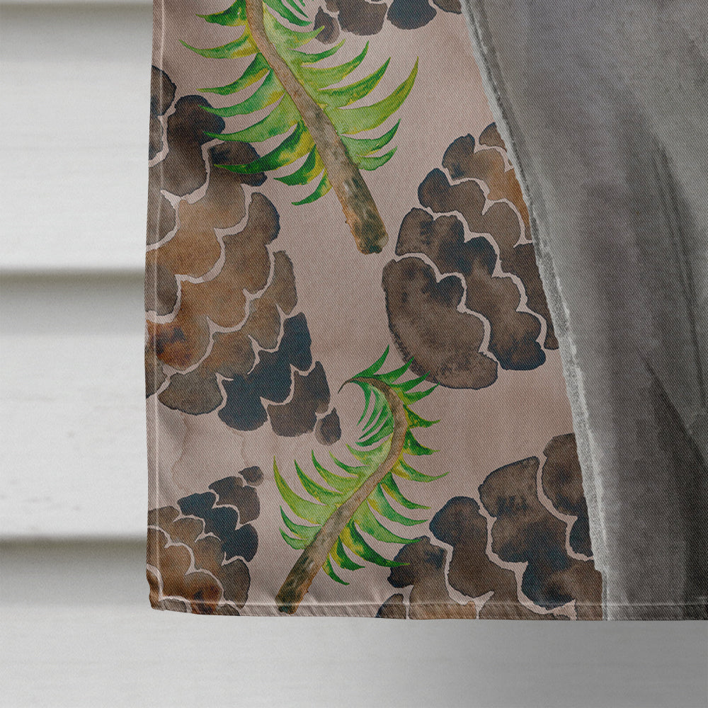Blue Russian Pine Cones House Flag 28x40 Porch Sleeve Pole Decorative Outside Yard Banner Artwork Wall Hanging, Polyester