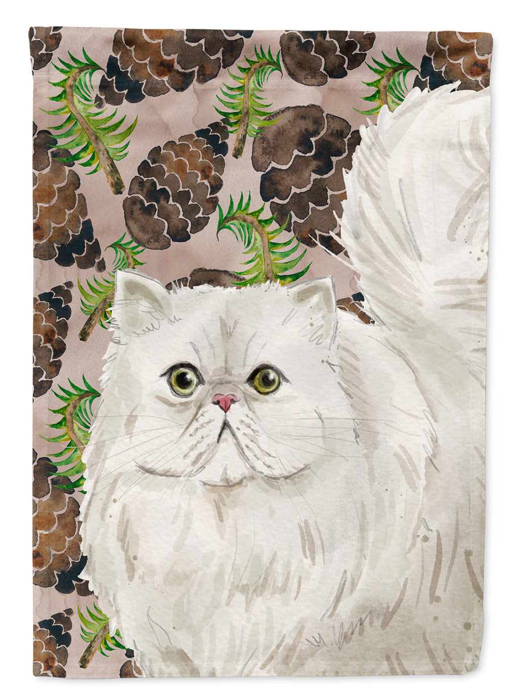 Persian Pine Cones House Flag 28x40 Porch Sleeve Pole Decorative Outside Yard Banner Artwork Wall Hanging, Polyester