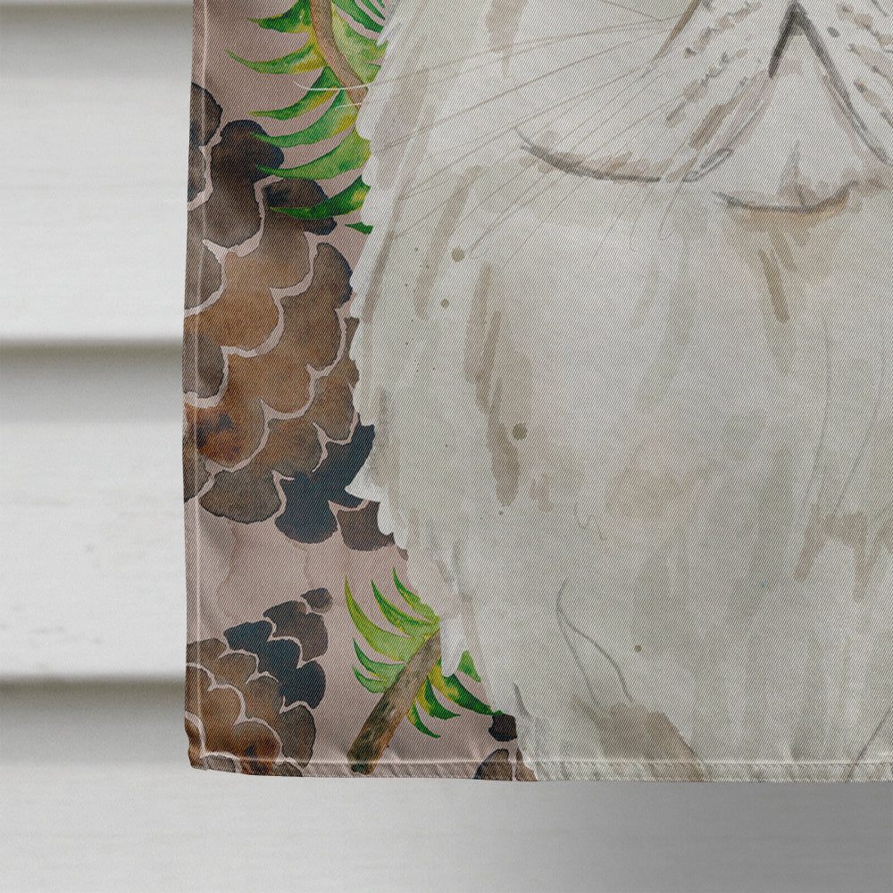 Persian Pine Cones House Flag 28x40 Porch Sleeve Pole Decorative Outside Yard Banner Artwork Wall Hanging, Polyester
