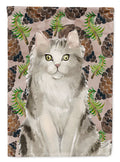 Ragamuffin Pine Cones House Flag 28x40 Porch Sleeve Pole Decorative Outside Yard Banner Artwork Wall Hanging, Polyester