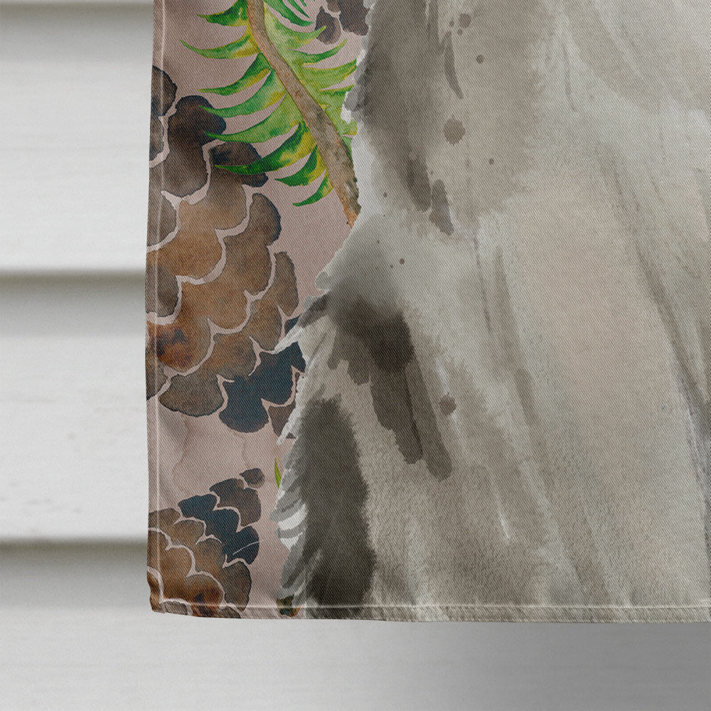 Ragamuffin Pine Cones House Flag 28x40 Porch Sleeve Pole Decorative Outside Yard Banner Artwork Wall Hanging, Polyester