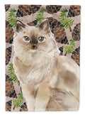 Ragdoll Pine Cones House Flag 28x40 Porch Sleeve Pole Decorative Outside Yard Banner Artwork Wall Hanging, Polyester