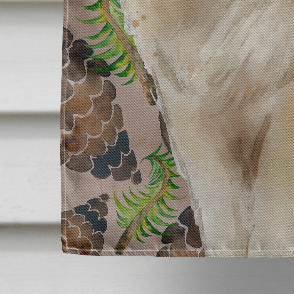 Ragdoll Pine Cones House Flag 28x40 Porch Sleeve Pole Decorative Outside Yard Banner Artwork Wall Hanging, Polyester