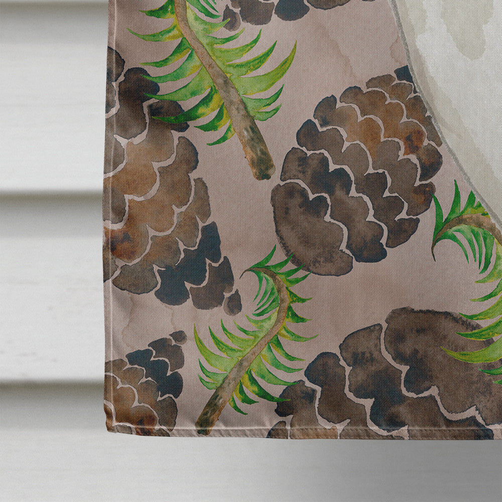 Scottish Fold Pine Cones House Flag 28x40 Porch Sleeve Pole Decorative Outside Yard Banner Artwork Wall Hanging, Polyester