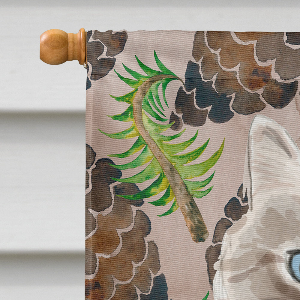 Siberian Pine Cones House Flag 28x40 Porch Sleeve Pole Decorative Outside Yard Banner Artwork Wall Hanging, Polyester