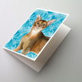 Abyssinian Winter Snowflake Greeting Cards Pack of 8 Blank Cards with Envelopes Whimsical A7 Size 5x7