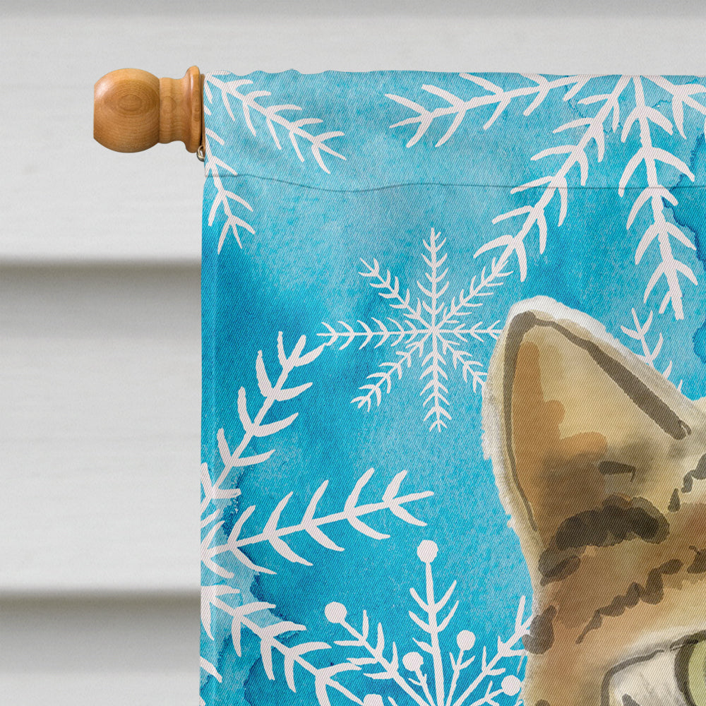 Bengal Winter Snowflake House Flag 28x40 Porch Sleeve Pole Decorative Outside Yard Banner Artwork Wall Hanging, Polyester