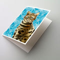 Bengal Winter Snowflake Greeting Cards Pack of 8 Blank Cards with Envelopes Whimsical A7 Size 5x7