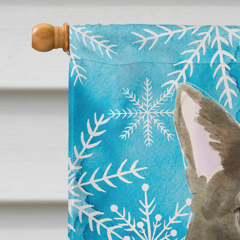 Bombay Winter Snowflake House Flag 28x40 Porch Sleeve Pole Decorative Outside Yard Banner Artwork Wall Hanging, Polyester