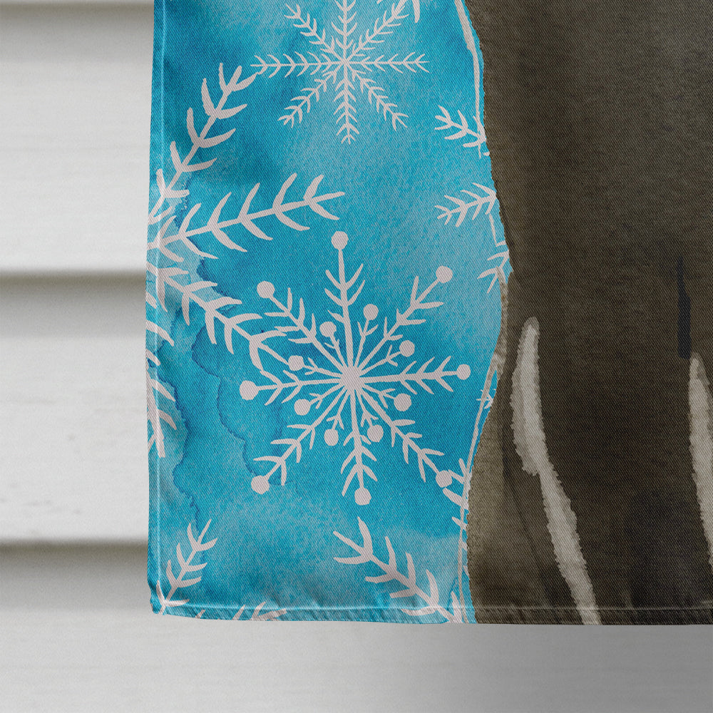 Bombay Winter Snowflake House Flag 28x40 Porch Sleeve Pole Decorative Outside Yard Banner Artwork Wall Hanging, Polyester