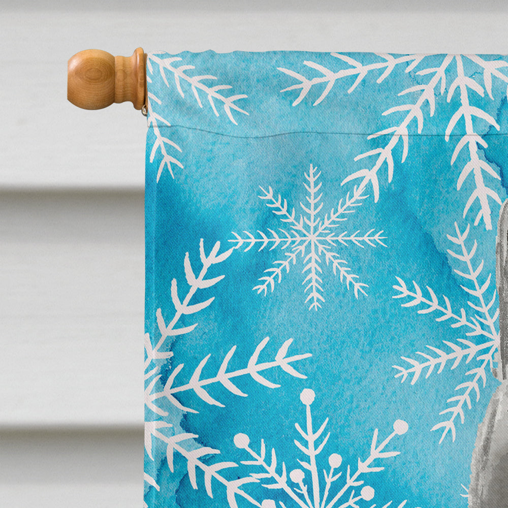 British Shorthair Winter Snowflake House Flag 28x40 Porch Sleeve Pole Decorative Outside Yard Banner Artwork Wall Hanging, Polyester
