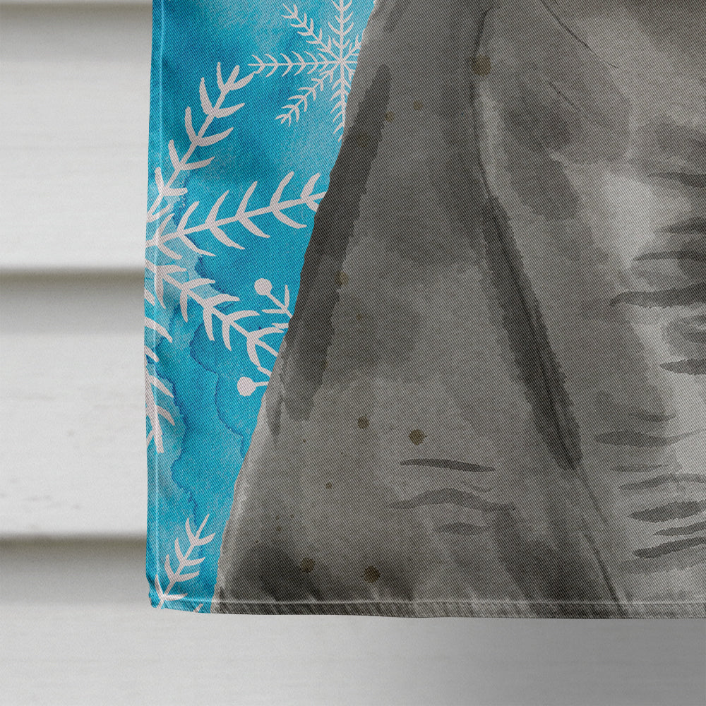 British Shorthair Winter Snowflake House Flag 28x40 Porch Sleeve Pole Decorative Outside Yard Banner Artwork Wall Hanging, Polyester