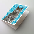 British Shorthair Winter Snowflake Greeting Cards Pack of 8 Blank Cards with Envelopes Whimsical A7 Size 5x7