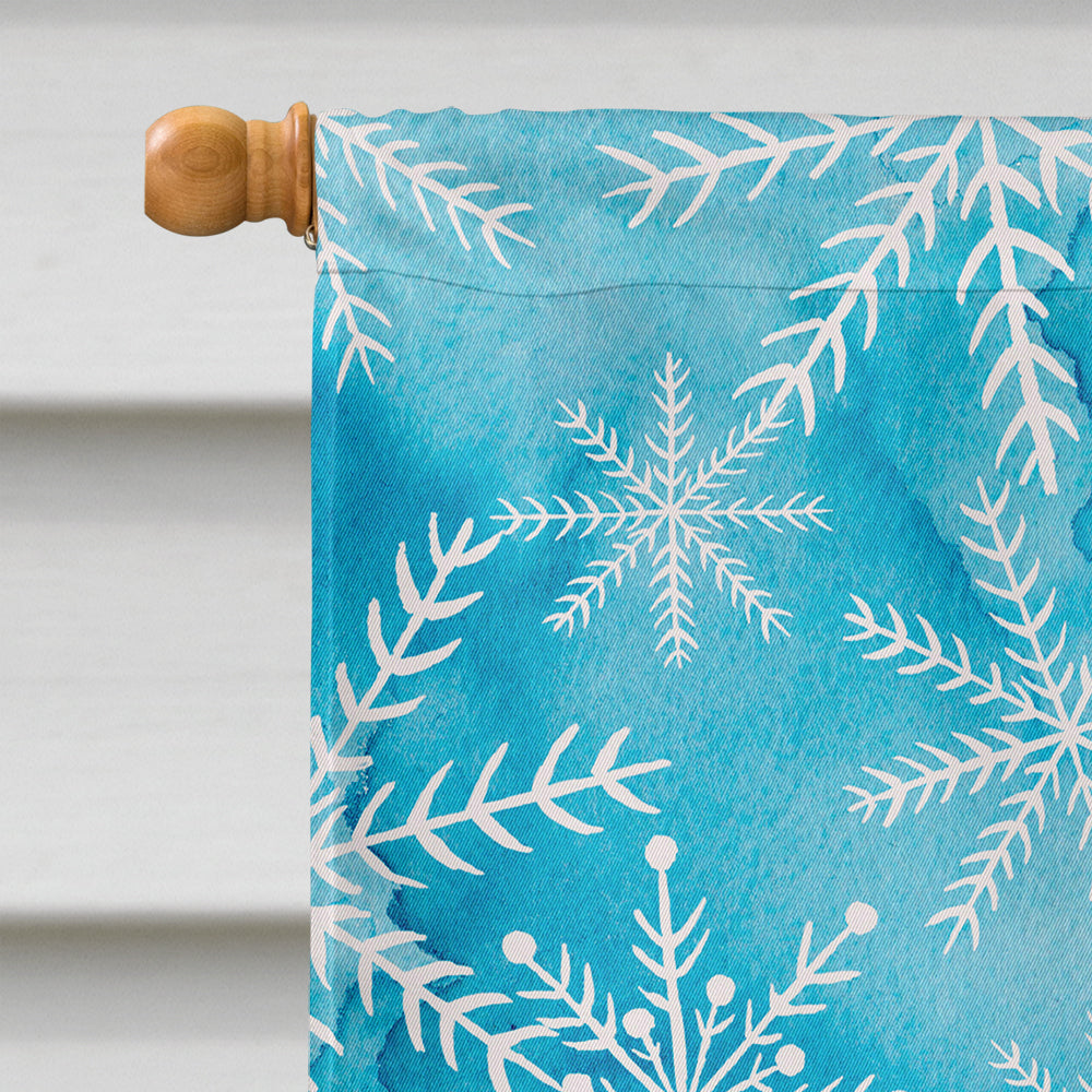 Persian Winter Snowflake House Flag 28x40 Porch Sleeve Pole Decorative Outside Yard Banner Artwork Wall Hanging, Polyester