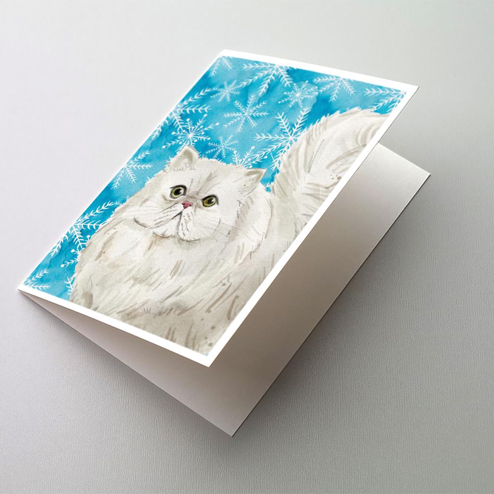Persian Winter Snowflake Greeting Cards Pack of 8 Blank Cards with Envelopes Whimsical A7 Size 5x7