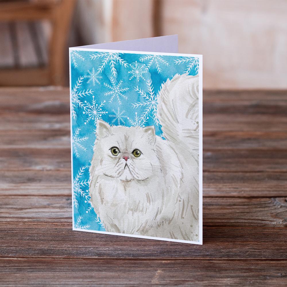 Persian Winter Snowflake Greeting Cards Pack of 8 Blank Cards with Envelopes Whimsical A7 Size 5x7