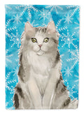 Ragamuffin Winter Snowflake House Flag 28x40 Porch Sleeve Pole Decorative Outside Yard Banner Artwork Wall Hanging, Polyester
