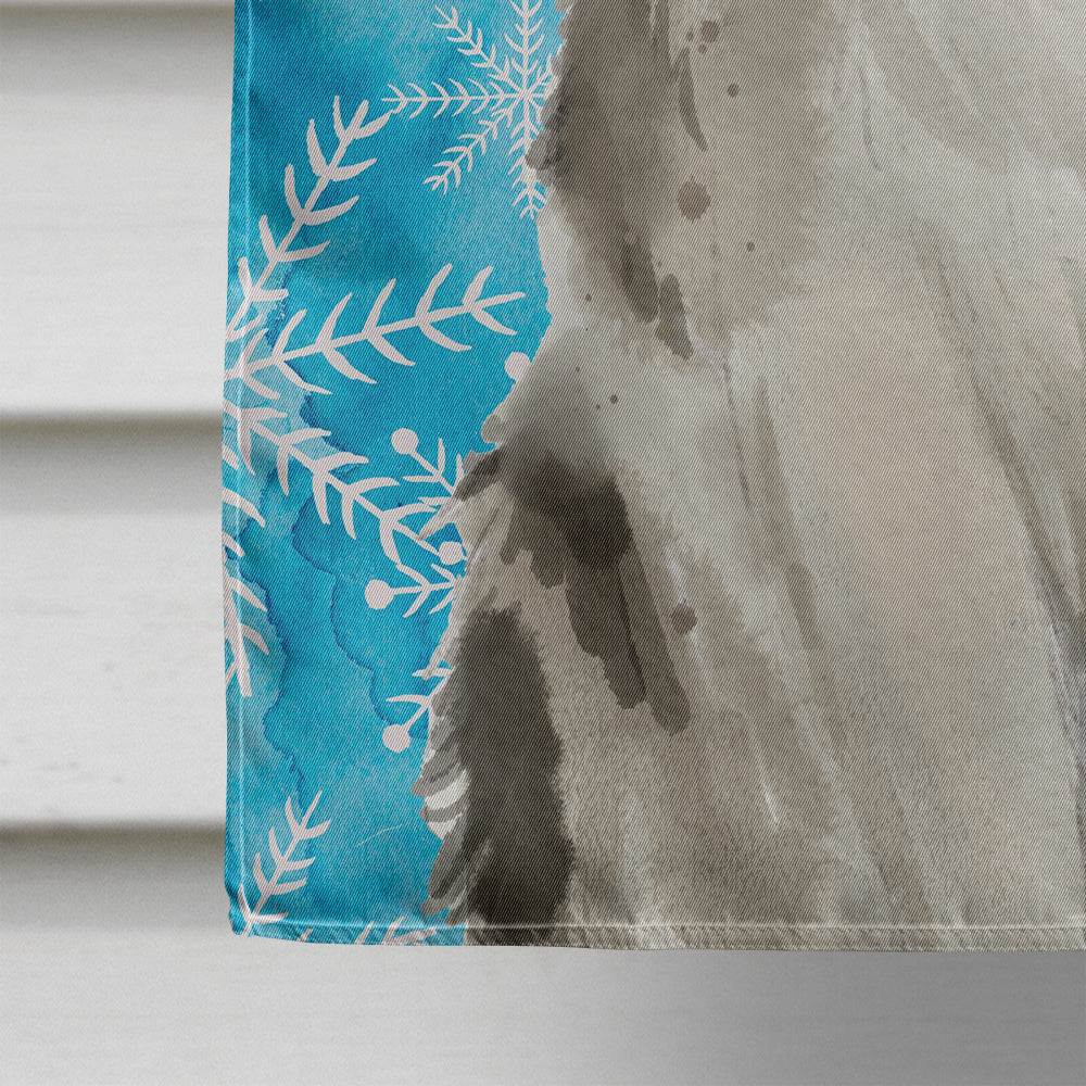 Ragamuffin Winter Snowflake House Flag 28x40 Porch Sleeve Pole Decorative Outside Yard Banner Artwork Wall Hanging, Polyester