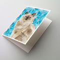 Ragdoll Winter Snowflake Greeting Cards Pack of 8 Blank Cards with Envelopes Whimsical A7 Size 5x7