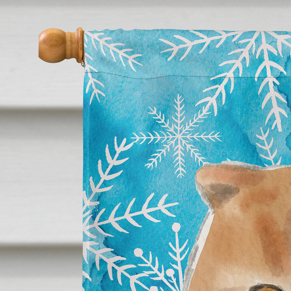 Scottish Fold Winter Snowflake House Flag 28x40 Porch Sleeve Pole Decorative Outside Yard Banner Artwork Wall Hanging, Polyester