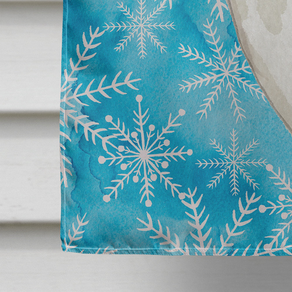 Scottish Fold Winter Snowflake House Flag 28x40 Porch Sleeve Pole Decorative Outside Yard Banner Artwork Wall Hanging, Polyester