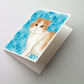 Scottish Fold Winter Snowflake Greeting Cards Pack of 8 Blank Cards with Envelopes Whimsical A7 Size 5x7