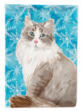 Siberian Winter Snowflake House Flag 28x40 Porch Sleeve Pole Decorative Outside Yard Banner Artwork Wall Hanging, Polyester