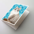 Siberian Winter Snowflake Greeting Cards Pack of 8 Blank Cards with Envelopes Whimsical A7 Size 5x7