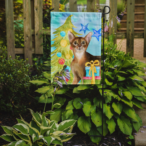 Abyssinian Christmas Presents Garden Flag Mailbox Decorative Yard Banner Outside Patio Artwork for Flower Beds, Garden Size, Multicolor