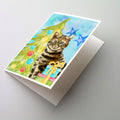 Bengal Christmas Presents Greeting Cards Pack of 8 Blank Cards with Envelopes Whimsical A7 Size 5x7