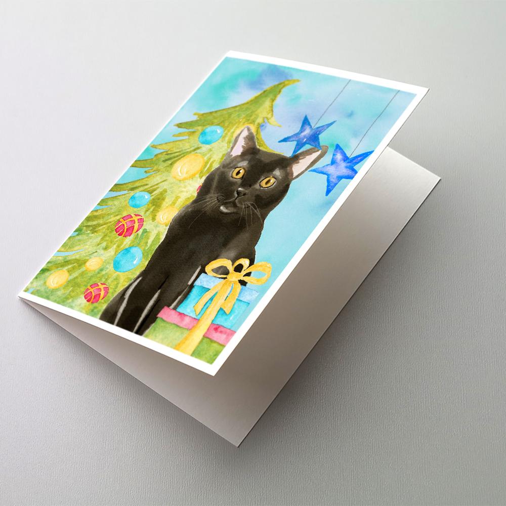 Bombay Christmas Presents Greeting Cards Pack of 8 Blank Cards with Envelopes Whimsical A7 Size 5x7