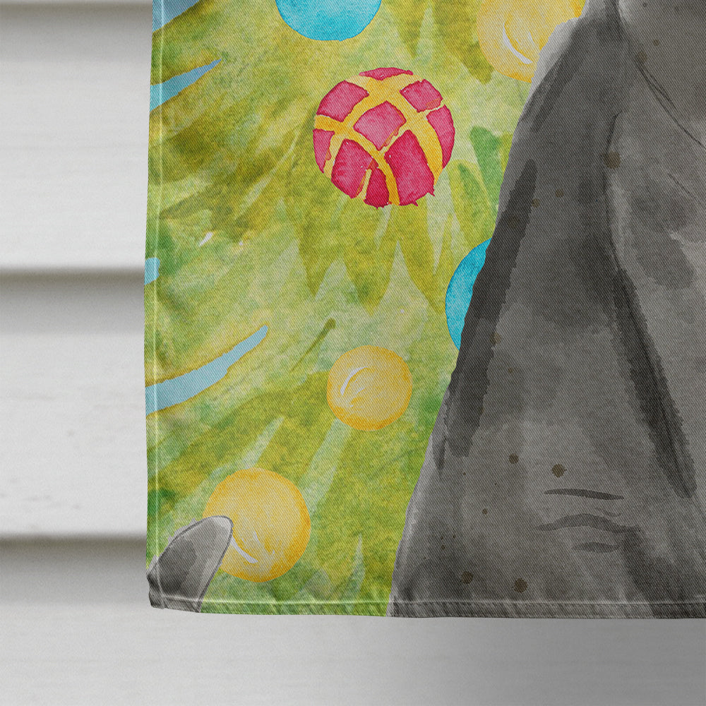 British Shorthair Christmas Presents House Flag 28x40 Porch Sleeve Pole Decorative Outside Yard Banner Artwork Wall Hanging, Polyester