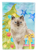 Ragdoll Christmas Presents House Flag 28x40 Porch Sleeve Pole Decorative Outside Yard Banner Artwork Wall Hanging, Polyester